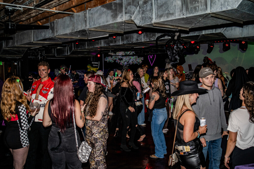 photo of people in halloween costumes at the Boo 2 Halloween Block Party, Karma, Boise, Idaho