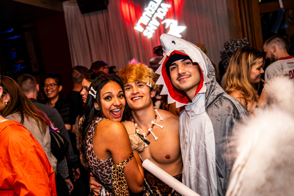 photo of people in halloween costumes at the Boo 2 Halloween Block Party, Amsterdam Lounge, Boise, Idaho