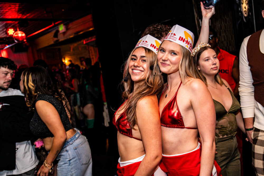 photo of people in halloween costumes at the Boo 2 Halloween Block Party, Amsterdam Lounge, Boise, Idaho