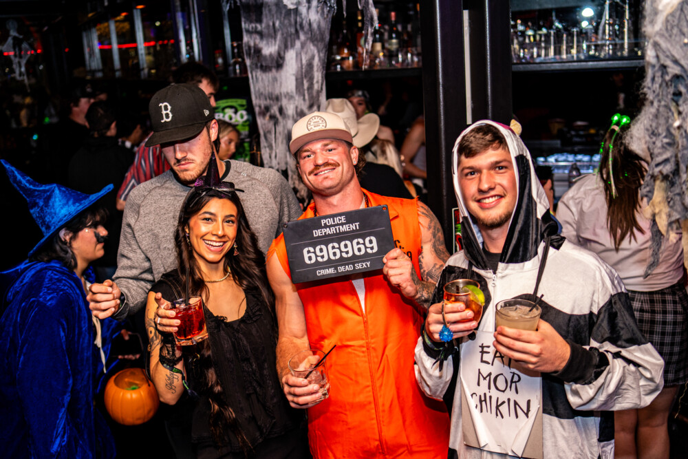 photo of people in halloween costumes at the Boo 2 Halloween Block Party, Amsterdam Lounge, Boise, Idaho