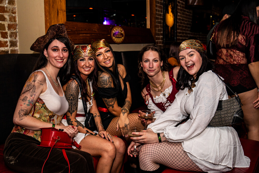 photo of people in halloween costumes at the Boo 2 Halloween Block Party, Amsterdam Lounge, Boise, Idaho
