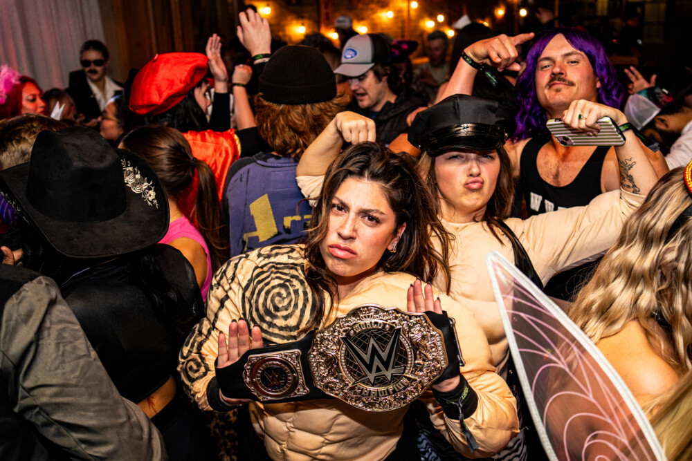 photo of people in halloween costumes at the Boo 2 Halloween Block Party, Amsterdam Lounge, Boise, Idaho
