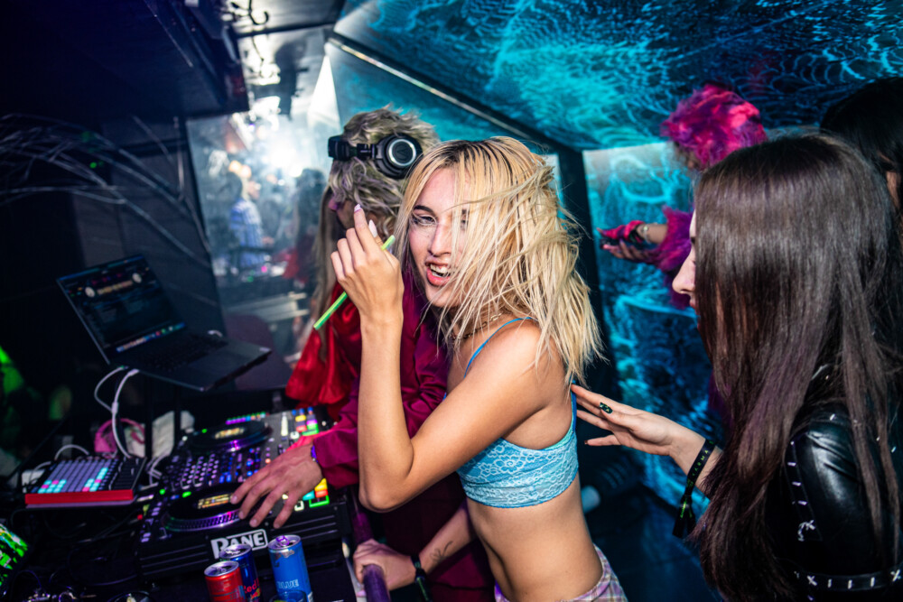 photo of people in halloween costumes at the Boo 2 Halloween Block Party, Dirty Little Roddy's, Boise, Idaho