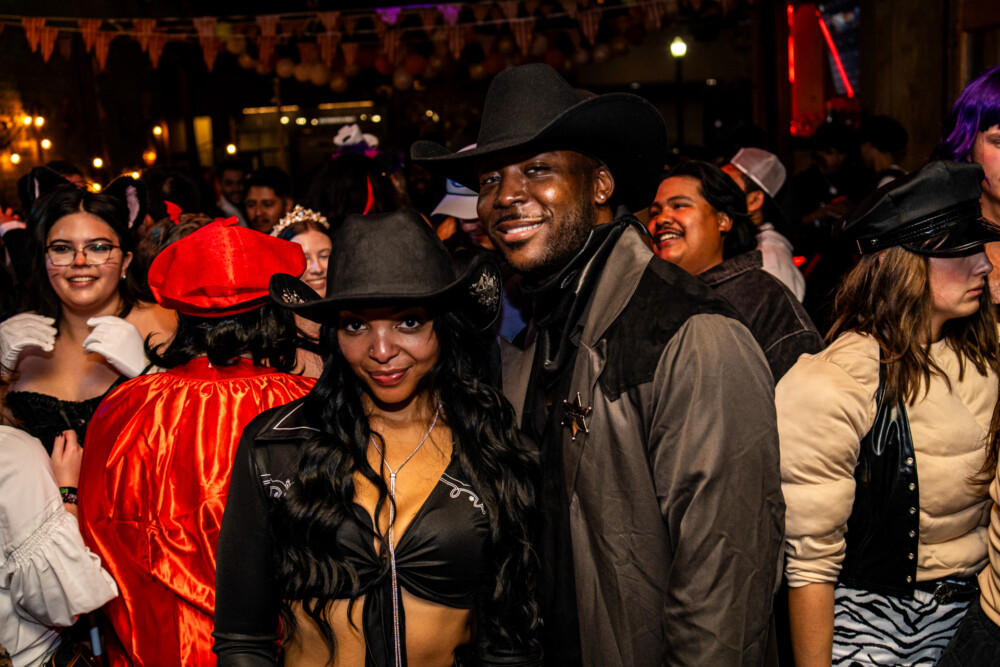 photo of people in halloween costumes at the Boo 2 Halloween Block Party, Amsterdam Lounge, Boise, Idaho