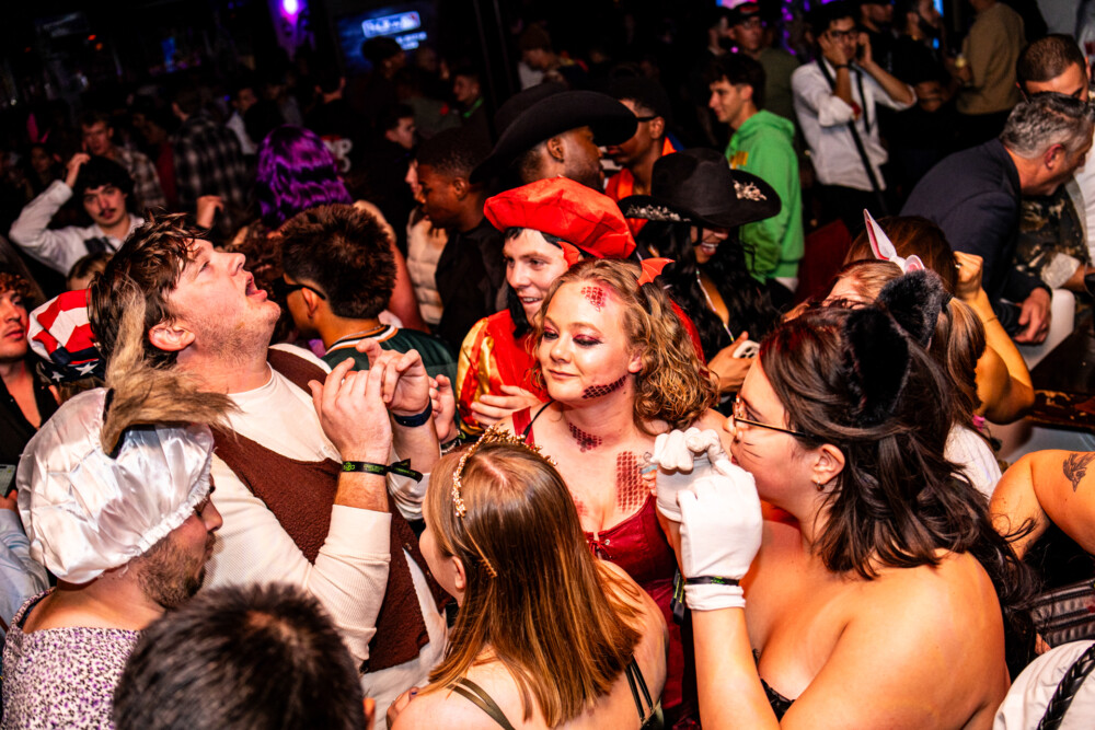 photo of people in halloween costumes at the Boo 2 Halloween Block Party, Amsterdam Lounge, Boise, Idaho