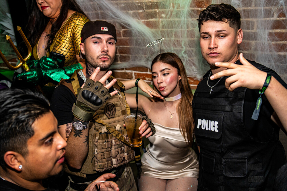 photo of people in halloween costumes at the Boo 2 Halloween Block Party, Dirty Little Roddy's, Boise, Idaho