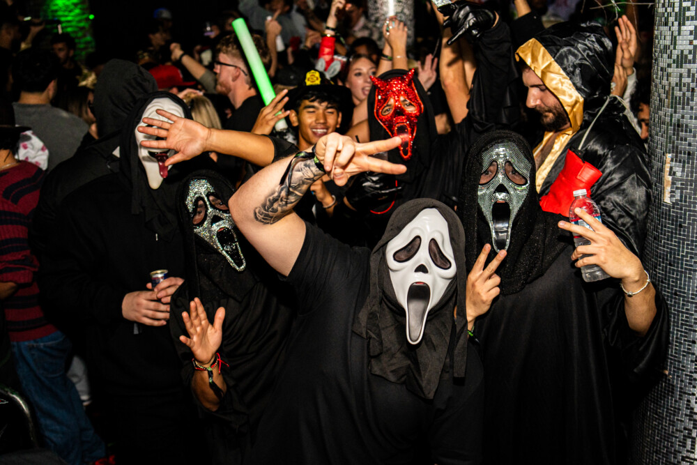 photo of people in halloween costumes at the Boo 2 Halloween Block Party, Dirty Little Roddy's, Boise, Idaho