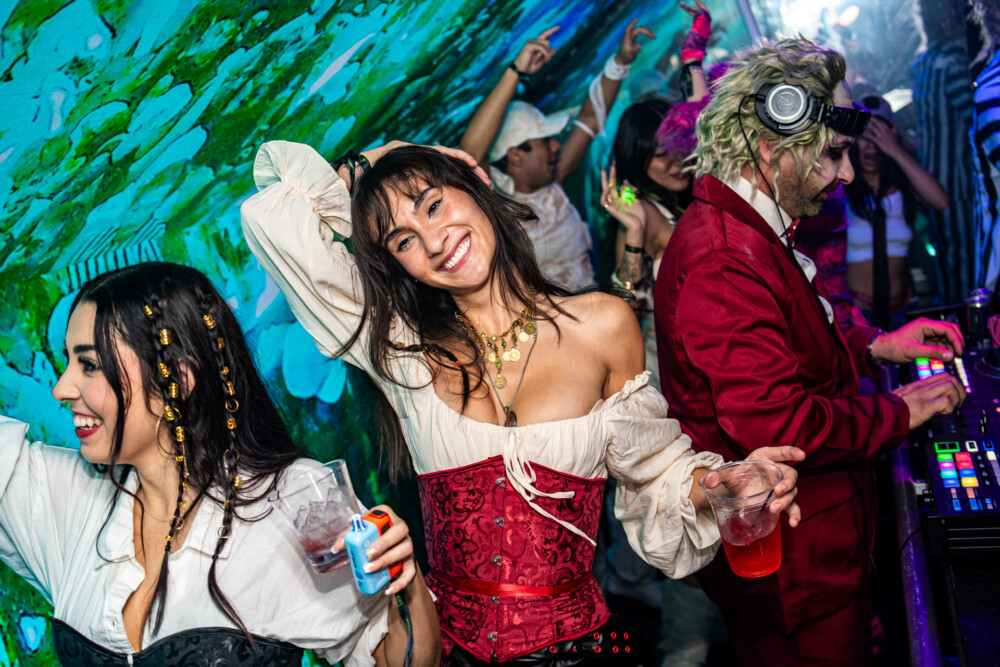 photo of people in halloween costumes at the Boo 2 Halloween Block Party, Dirty Little Roddy's, Boise, Idaho