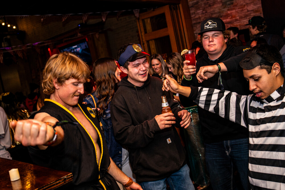 photo of people in halloween costumes at the Boo 2 Halloween Block Party, Amsterdam Lounge, Boise, Idaho