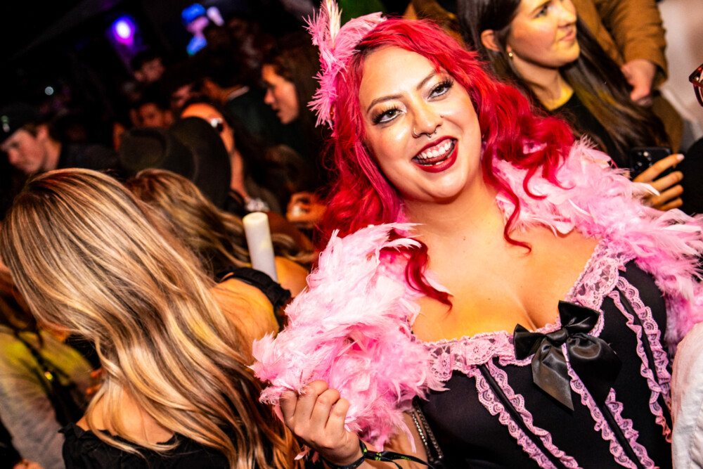 photo of people in halloween costumes at the Boo 2 Halloween Block Party, Amsterdam Lounge, Boise, Idaho