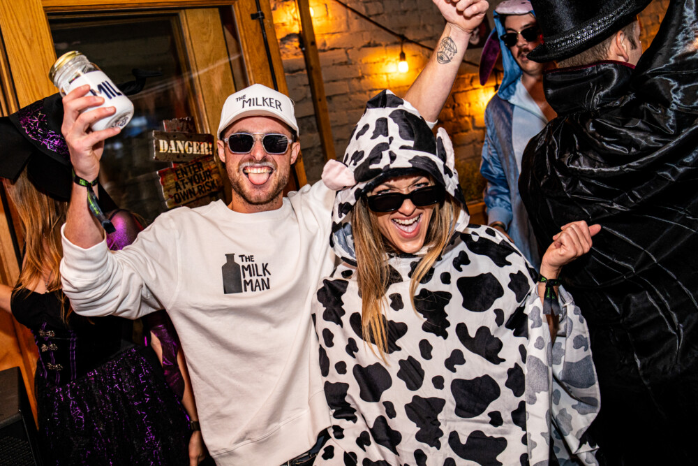 photo of people in halloween costumes at the Boo 2 Halloween Block Party, Amsterdam Lounge, Boise, Idaho