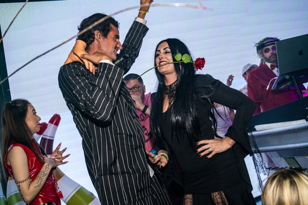 photo of people in halloween costumes at the Boo 2 Halloween Block Party, Dirty Little Roddy's, Boise, Idaho