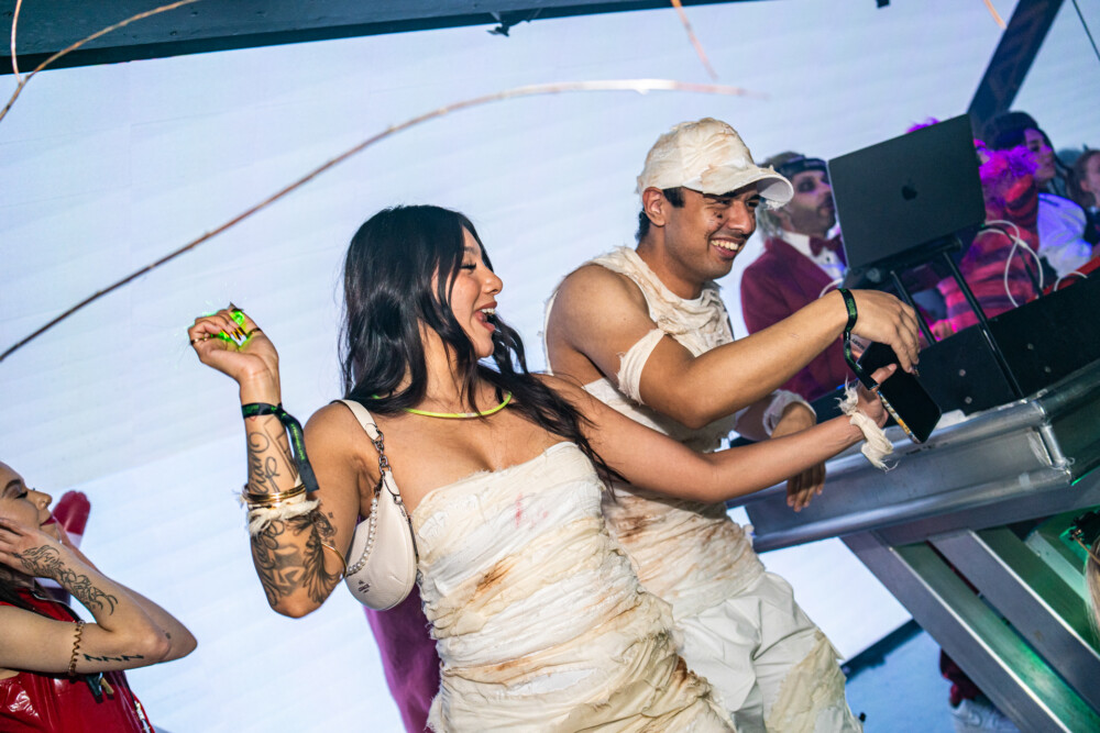 photo of people in halloween costumes at the Boo 2 Halloween Block Party, Dirty Little Roddy's, Boise, Idaho