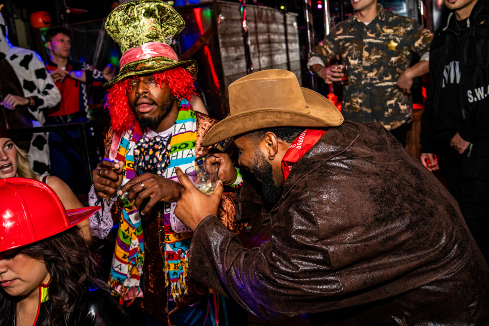 photo of people in halloween costumes at the Boo 2 Halloween Block Party, Dirty Little Roddy's, Boise, Idaho