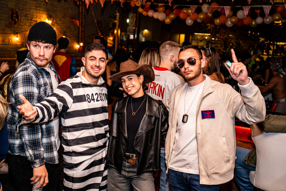 photo of people in halloween costumes at the Boo 2 Halloween Block Party, Amsterdam Lounge, Boise, Idaho
