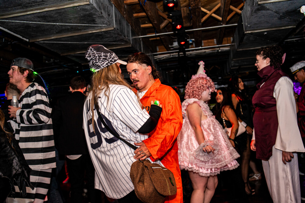 photo of people in halloween costumes at the Boo 2 Halloween Block Party, Karma, Boise, Idaho