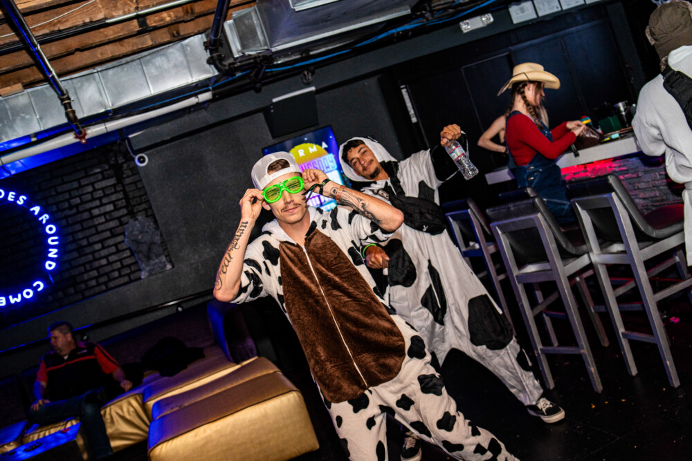 photo of people in halloween costumes at the Boo 2 Halloween Block Party, Karma, Boise, Idaho