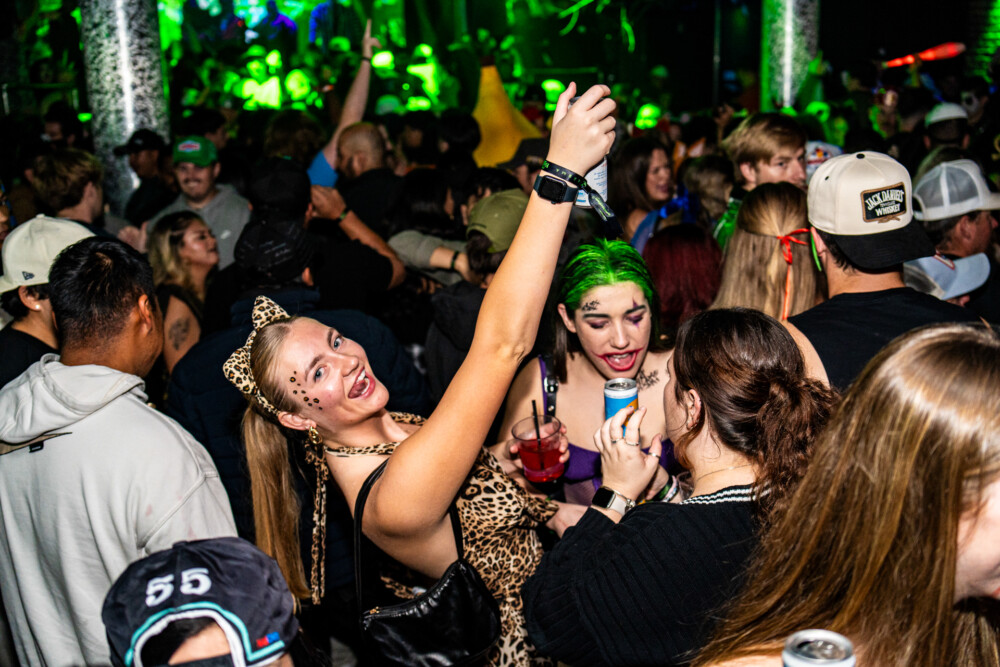 photo of people in halloween costumes at the Boo 2 Halloween Block Party, Dirty Little Roddy's, Boise, Idaho