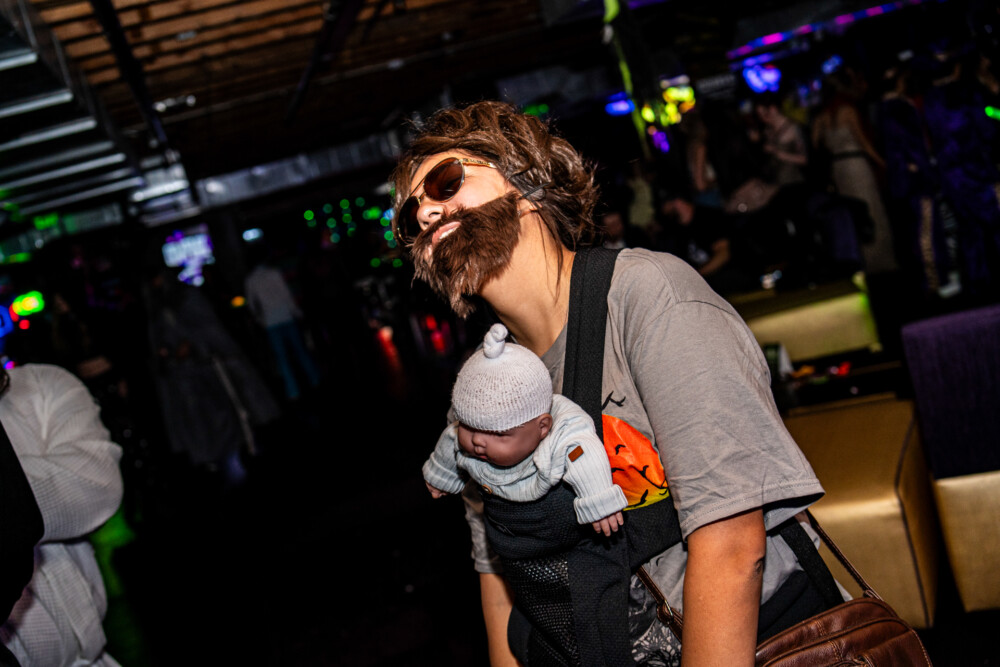 photo of people in halloween costumes at the Boo 2 Halloween Block Party, Karma, Boise, Idaho