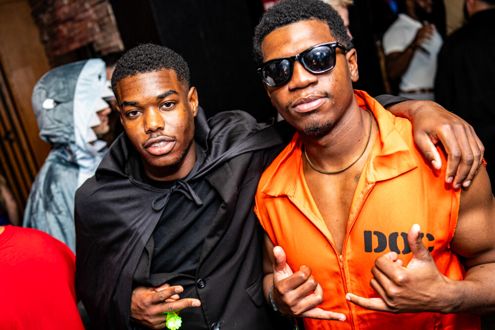 photo of people in halloween costumes at the Boo 2 Halloween Block Party, Amsterdam Lounge, Boise, Idaho