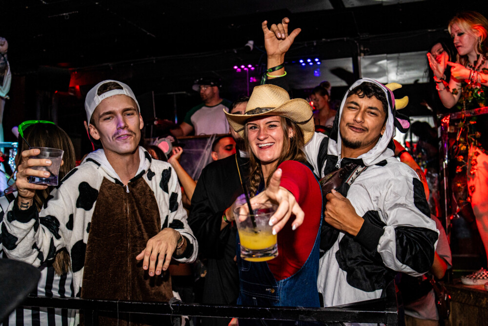 photo of people in halloween costumes at the Boo 2 Halloween Block Party, Dirty Little Roddy's, Boise, Idaho