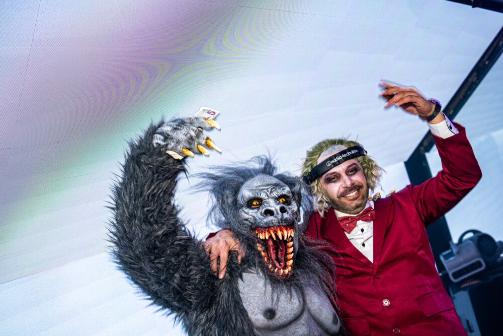 photo of people in halloween costumes at the Boo 2 Halloween Block Party, Dirty Little Roddy's, Boise, Idaho