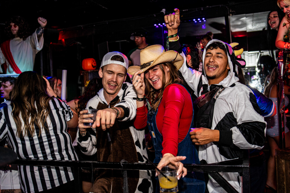 photo of people in halloween costumes at the Boo 2 Halloween Block Party, Dirty Little Roddy's, Boise, Idaho