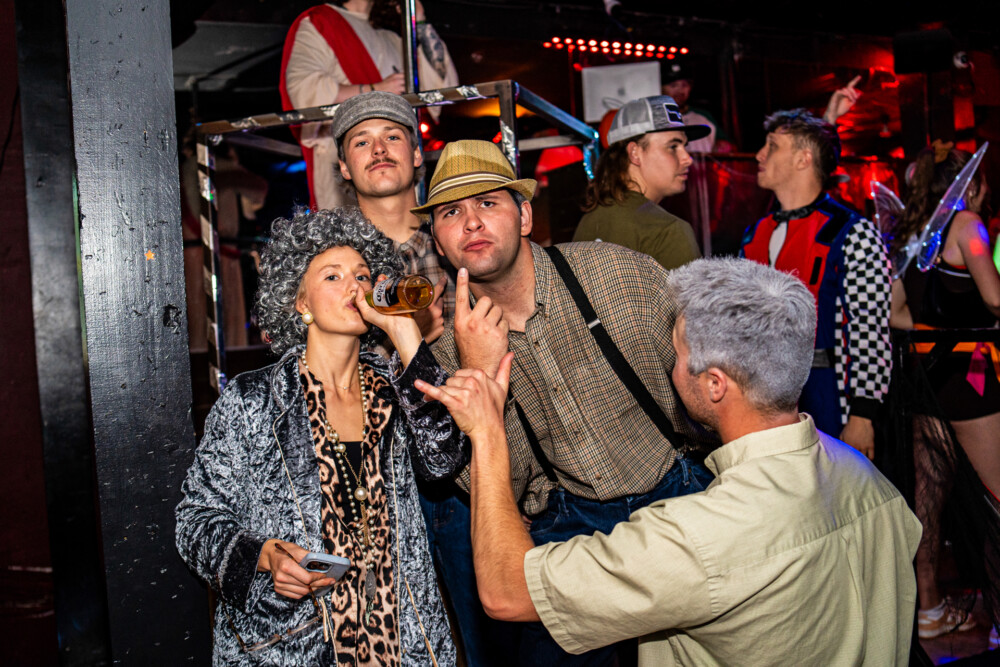 photo of people in halloween costumes at the Boo 2 Halloween Block Party, Dirty Little Roddy's, Boise, Idaho