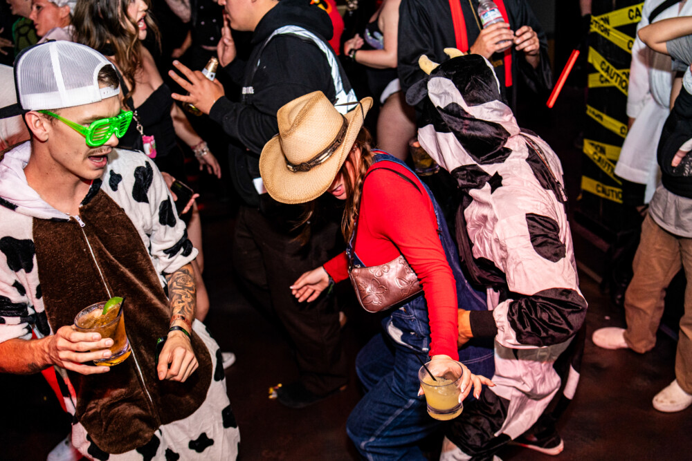photo of people in halloween costumes at the Boo 2 Halloween Block Party, Karma, Boise, Idaho