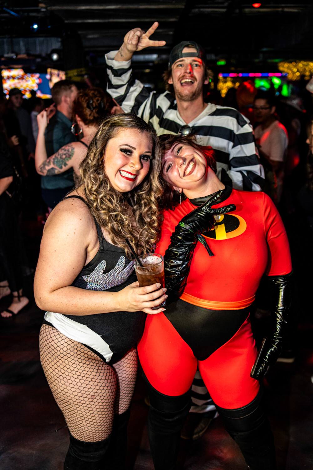 photo of people in halloween costumes at the Boo 2 Halloween Block Party, Karma, Boise, Idaho