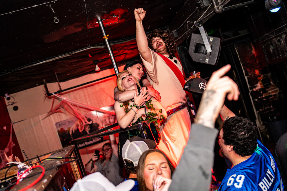 photo of people in halloween costumes at the Boo 2 Halloween Block Party, Dirty Little Roddy's, Boise, Idaho