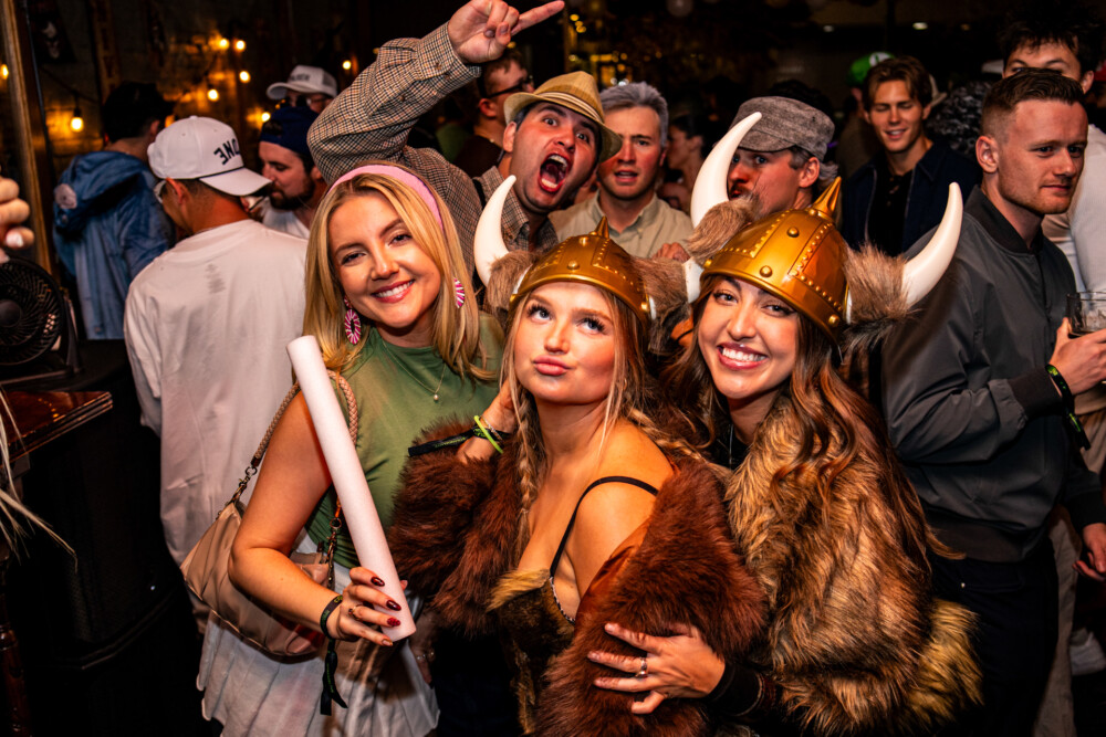 photo of people in halloween costumes at the Boo 2 Halloween Block Party, Amsterdam Lounge, Boise, Idaho