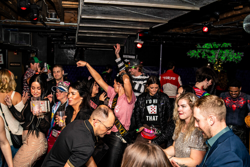 photo of people in halloween costumes at the Boo 2 Halloween Block Party, Karma, Boise, Idaho