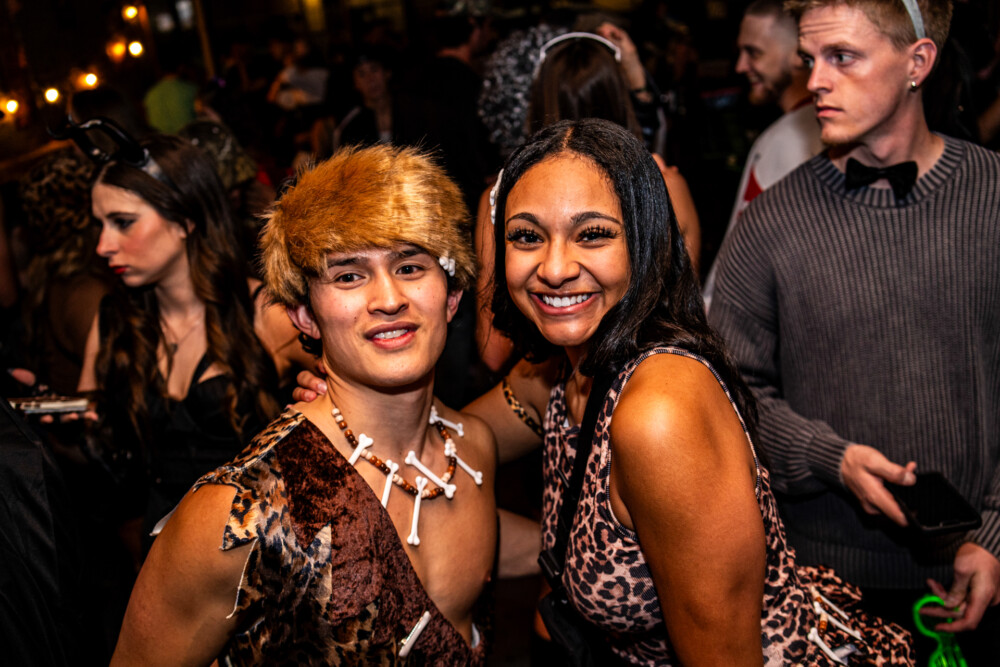 photo of people in halloween costumes at the Boo 2 Halloween Block Party, Amsterdam Lounge, Boise, Idaho