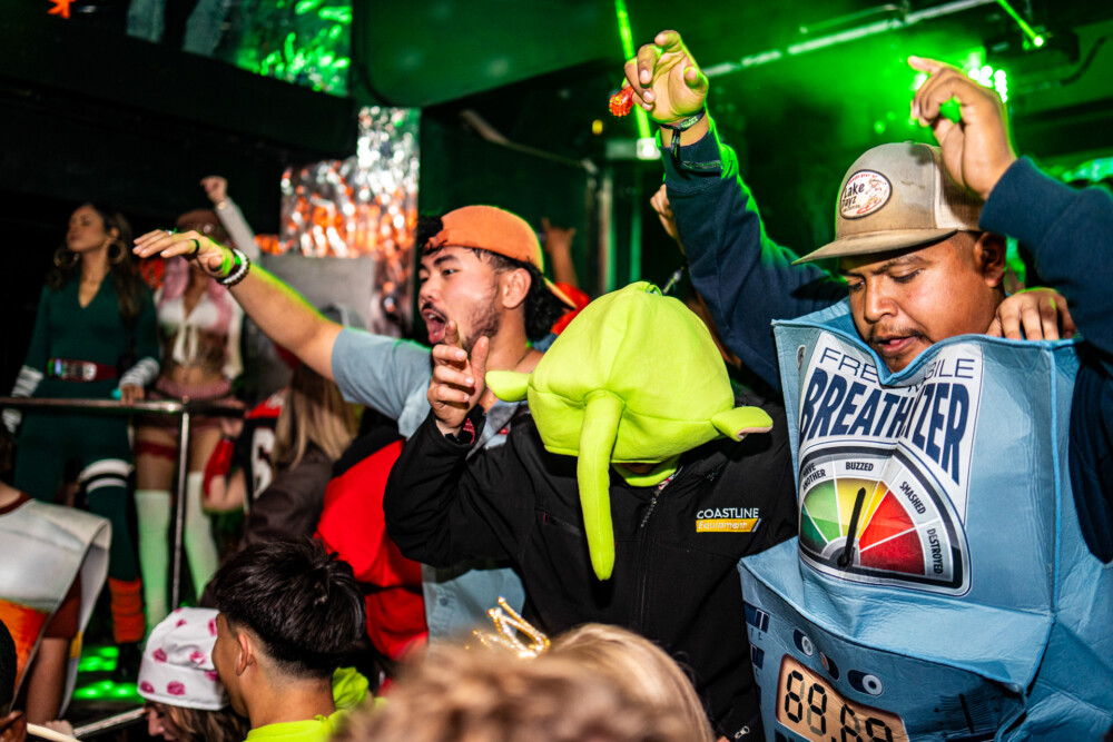 photo of people in halloween costumes at the Boo 2 Halloween Block Party, Dirty Little Roddy's, Boise, Idaho