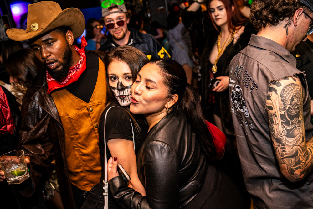 photo of people in halloween costumes at the Boo 2 Halloween Block Party, Amsterdam Lounge, Boise, Idaho