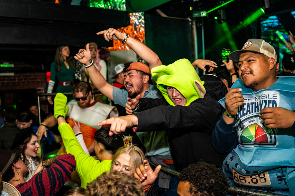 photo of people in halloween costumes at the Boo 2 Halloween Block Party, Dirty Little Roddy's, Boise, Idaho