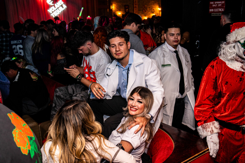 photo of people in halloween costumes at the Boo 2 Halloween Block Party, Amsterdam Lounge, Boise, Idaho
