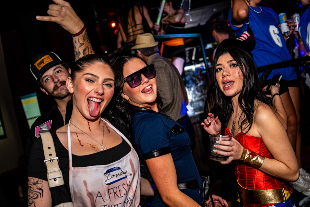 photo of people in halloween costumes at the Boo 2 Halloween Block Party, Dirty Little Roddy's, Boise, Idaho