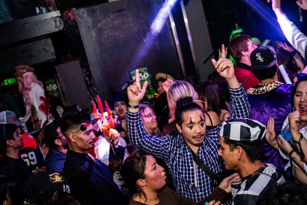 photo of people in halloween costumes at the Boo 2 Halloween Block Party, Dirty Little Roddy's, Boise, Idaho
